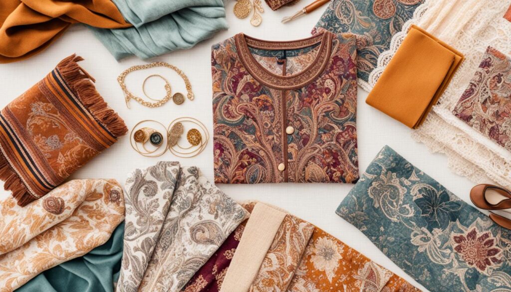 fabrics in boho style
