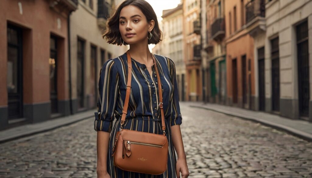stylish brown crossbody bag