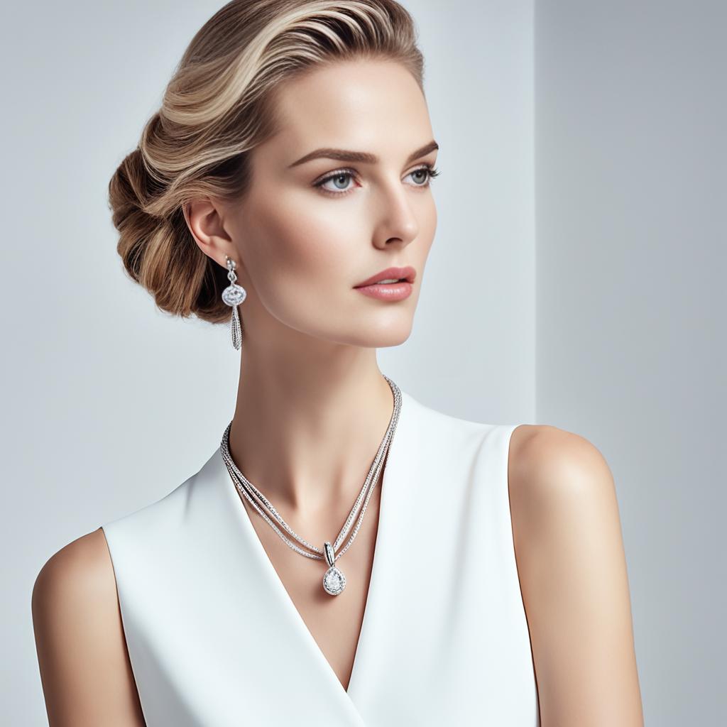 Versatile white gold rope chain lengths