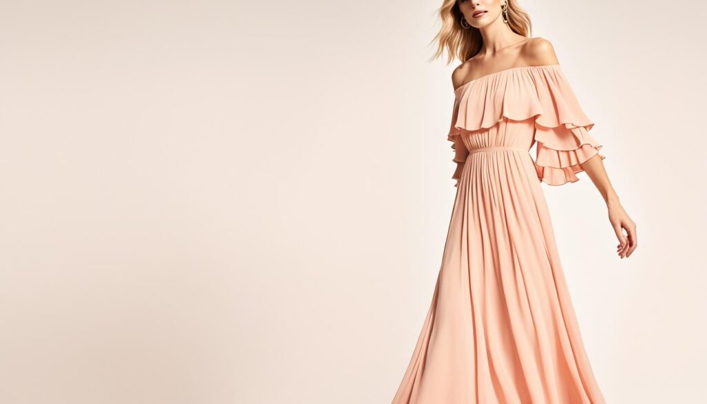 romantic off-the-shoulder dress