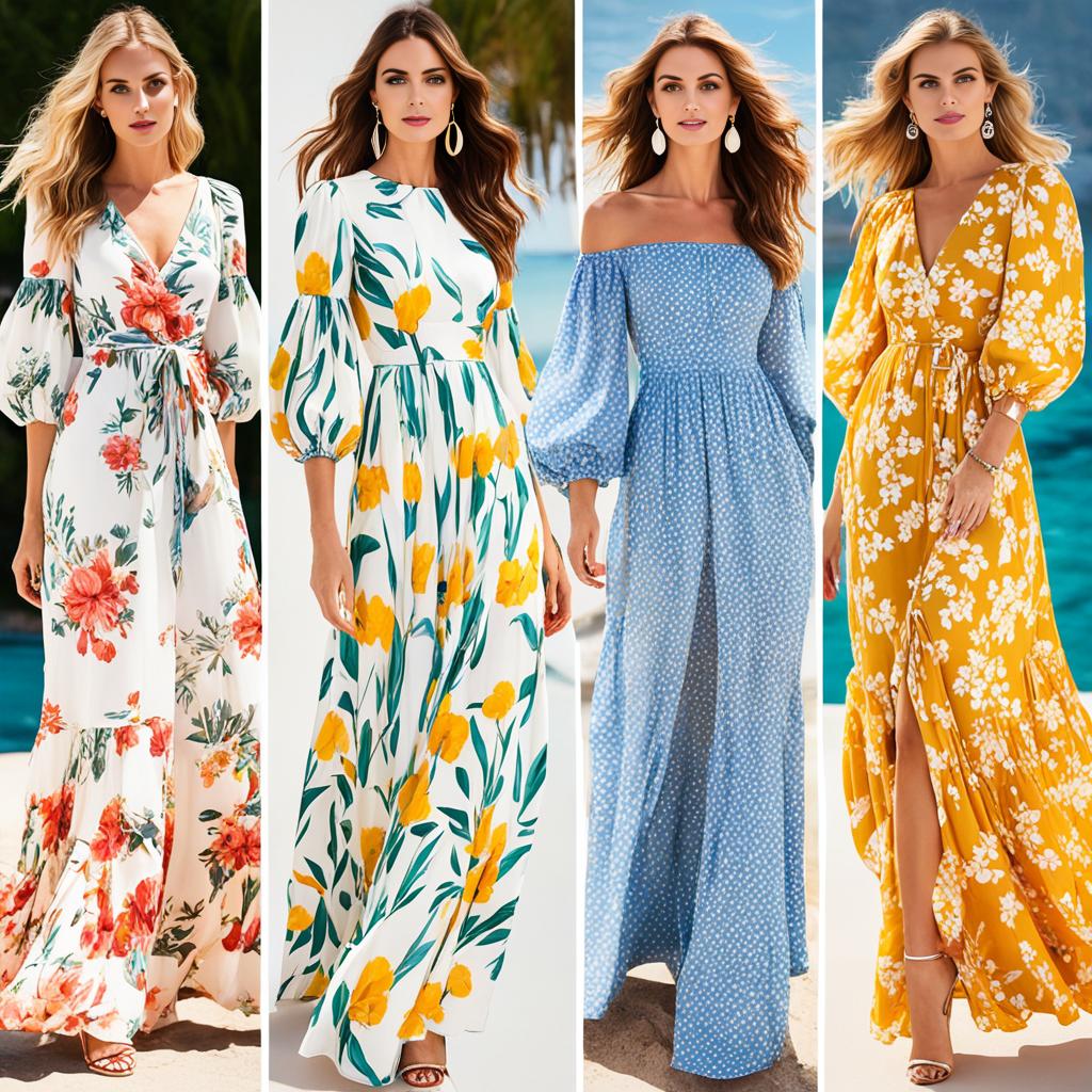 statement sleeve maxi dresses