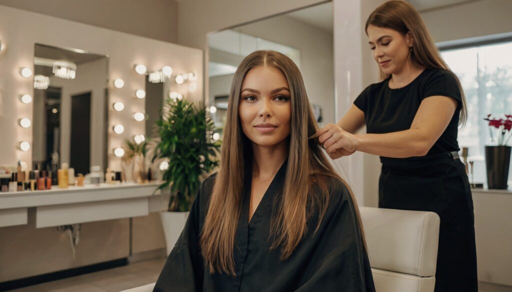 trendy long straight haircuts