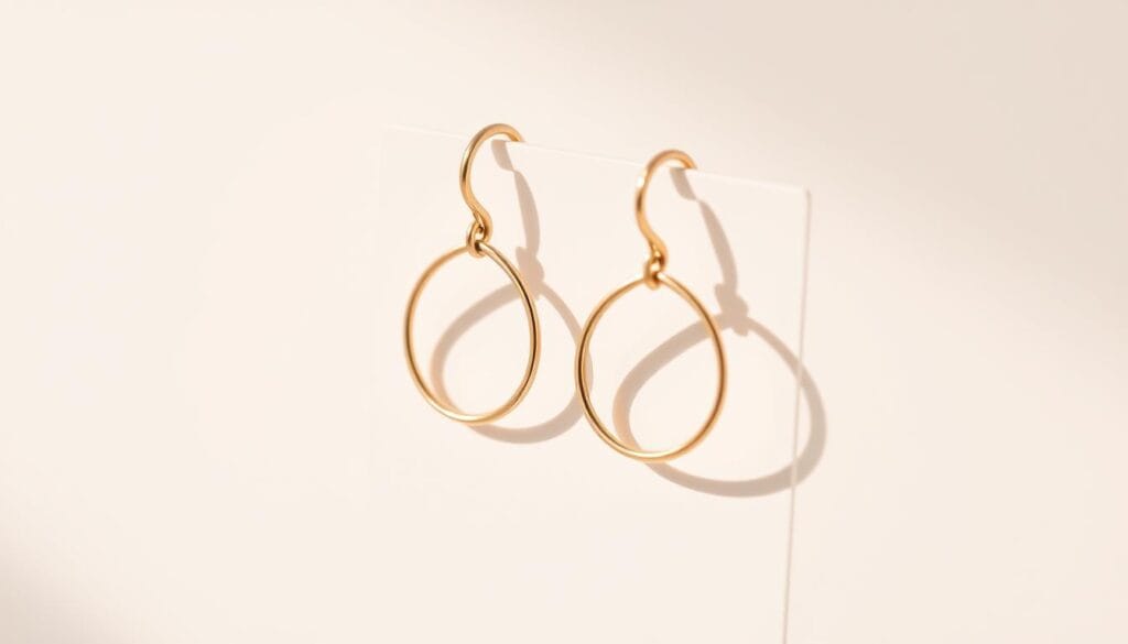 elegant gold earrings