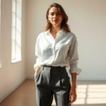 Classic white shirt styling