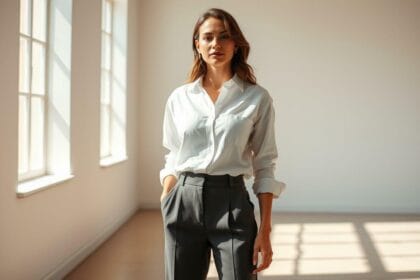 Classic white shirt styling