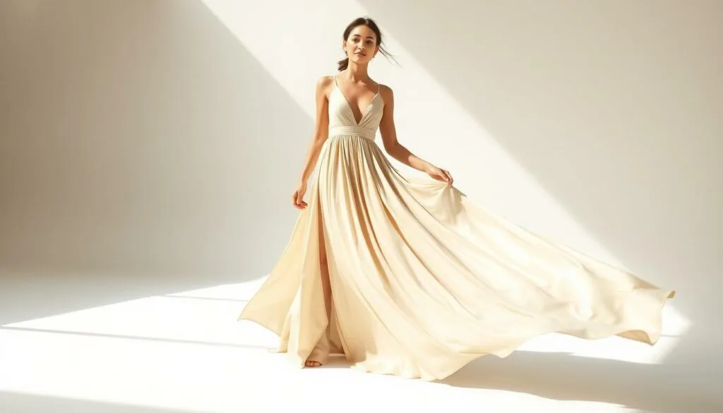 maxi dress with flowy fabric