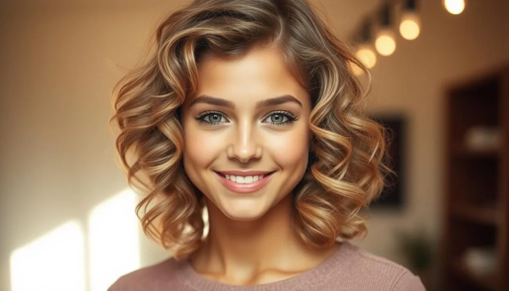soft curls for short hair