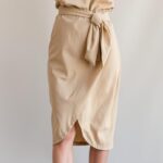 Minimalist Midi Wrap Skirt