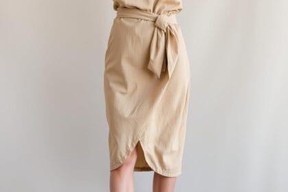 Minimalist Midi Wrap Skirt