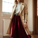 Velvet Midi Skirt