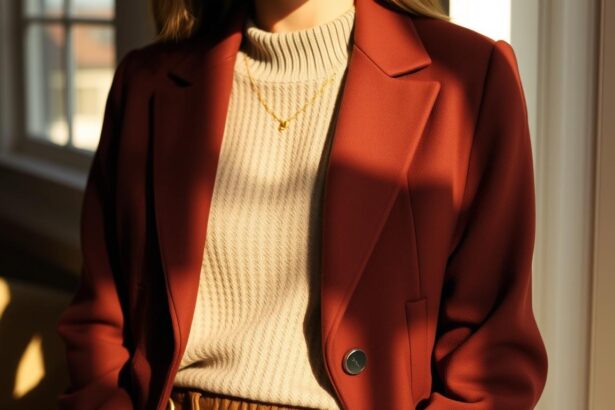 cropped wool blazer