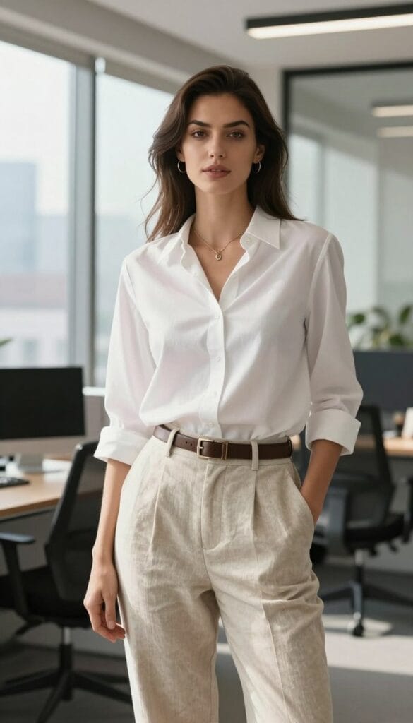 Office-Ready Looks with Breathable Linen Slacks Office-Ready Looks with Breathable Linen Slacks