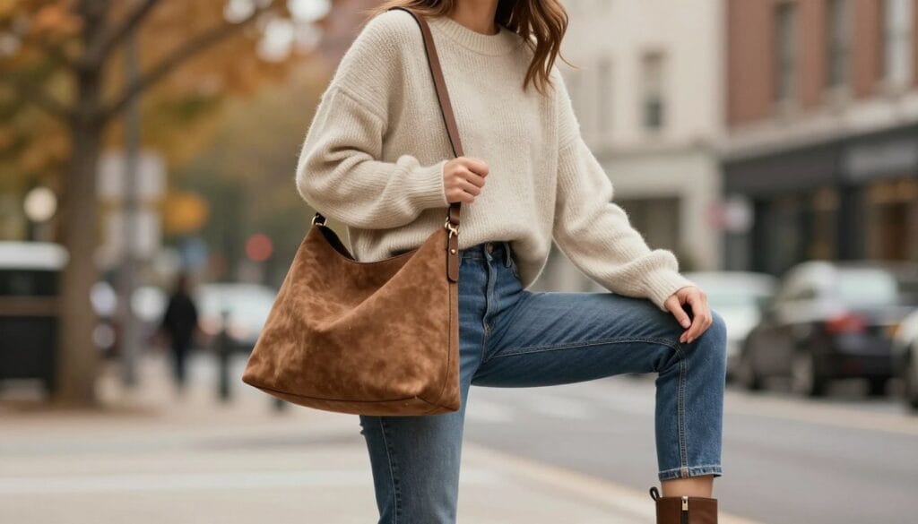 suede hobo handbags off-duty chic suede hobo handbags off-duty chic