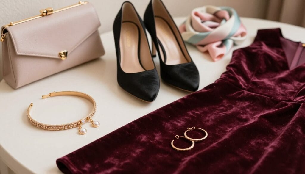 accessories for red velvet dress Red Velvet Dress for Weddings