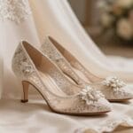 bride low heel shoes