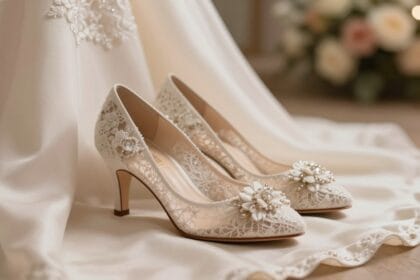 bride low heel shoes