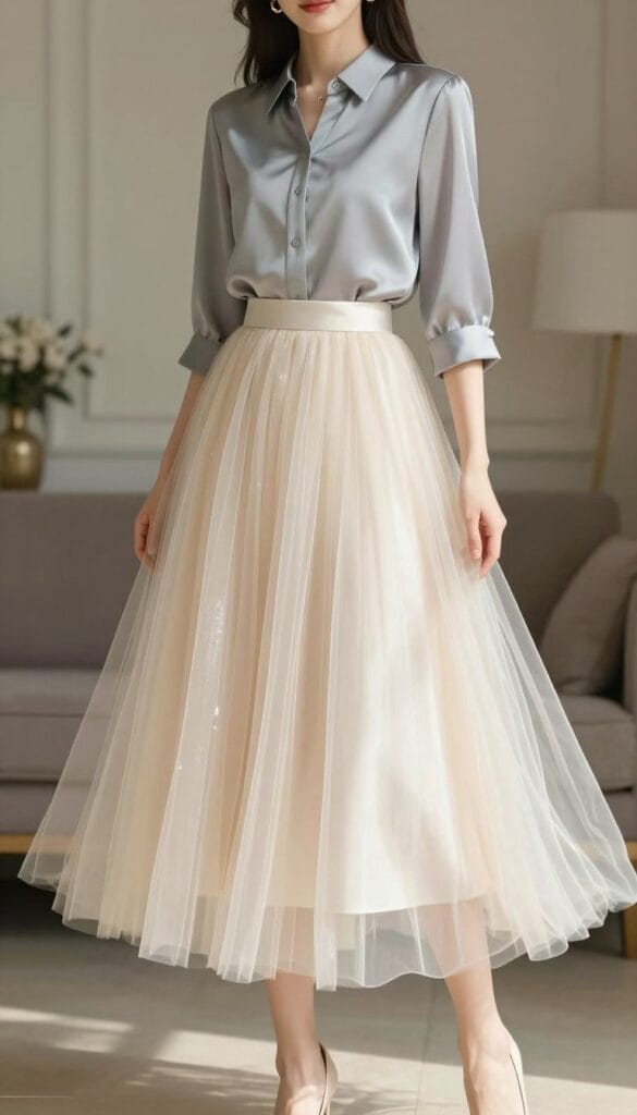 silk tulle skirt silk tulle skirt