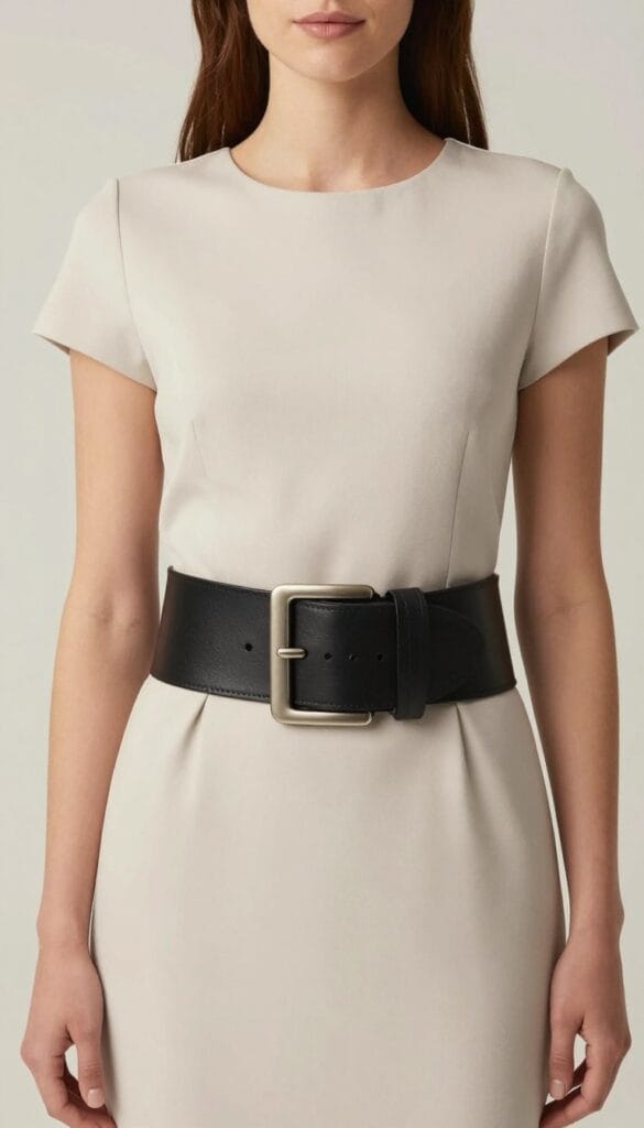 an oversized leather belt an oversized leather belt