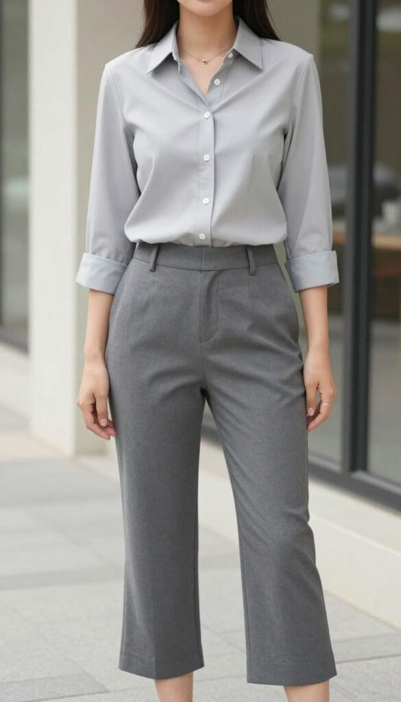 cropped flared trousers cropped flared trousers