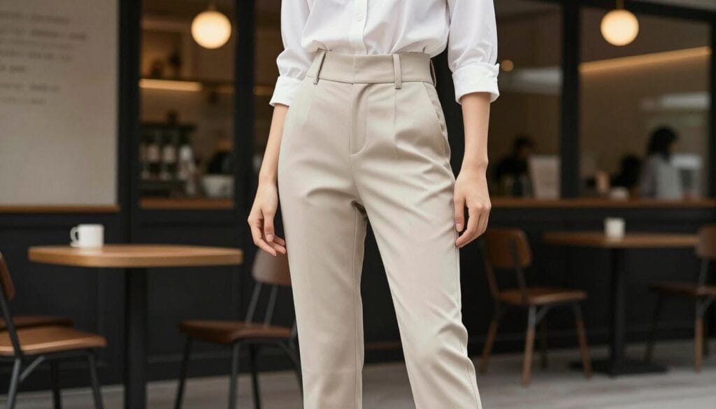 high-waisted cropped pants high-waisted cropped pants