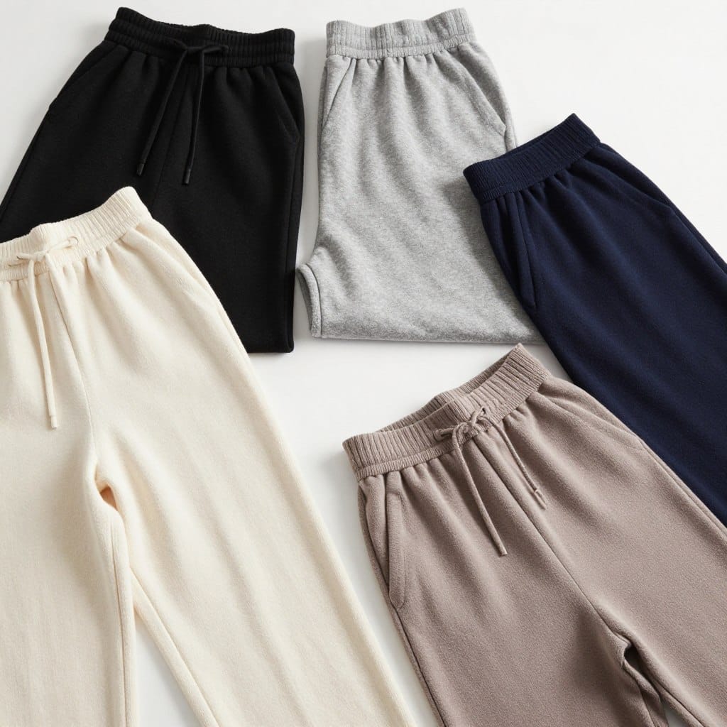 neutral palette for stylish knit pants