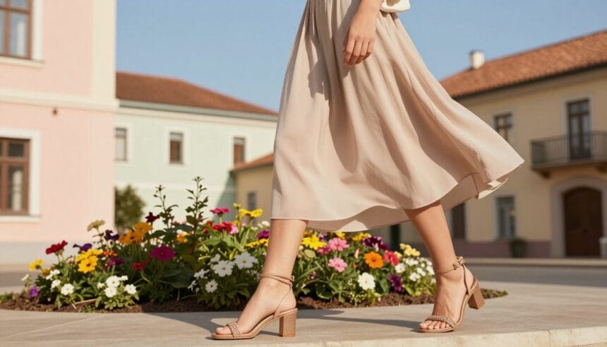strappy heeled sandals