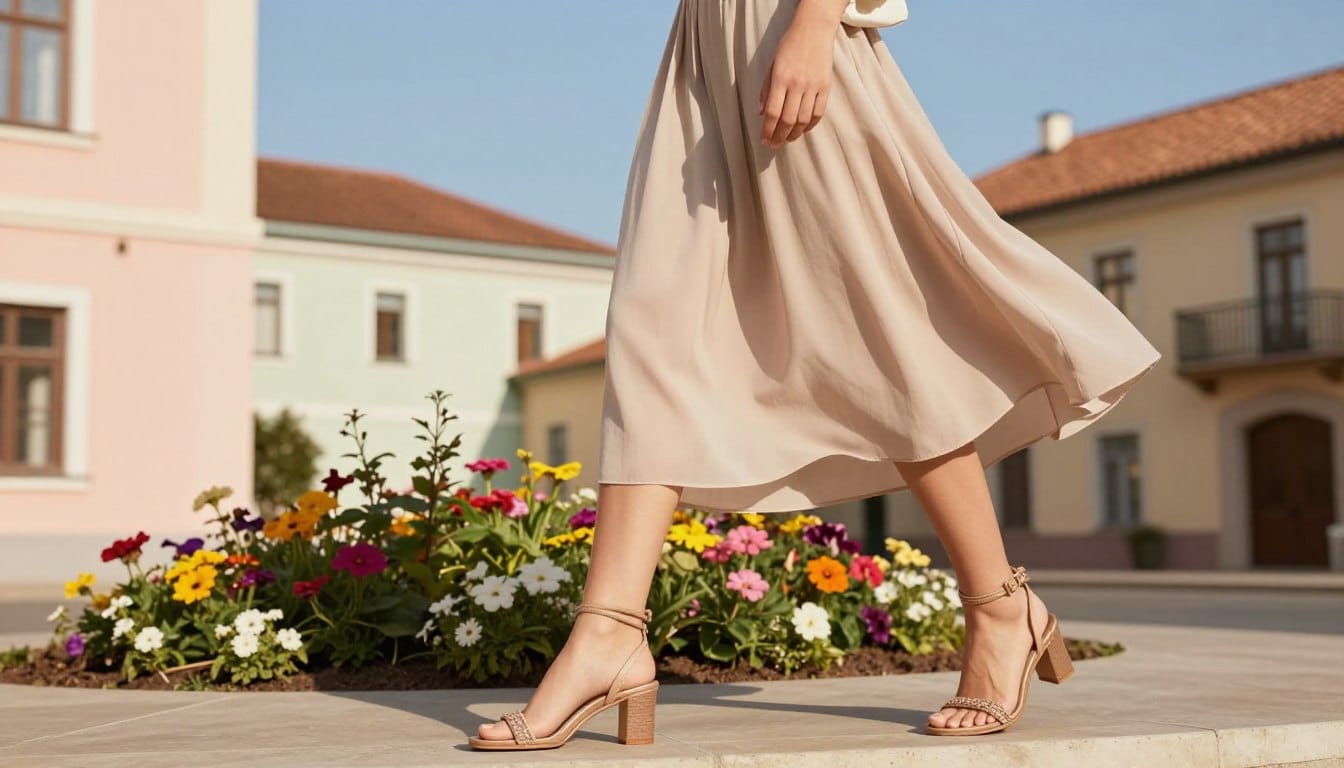 strappy heeled sandals