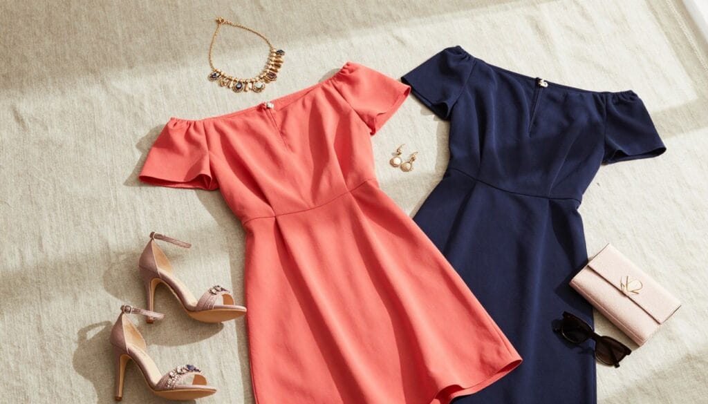 stylish off-the-shoulder dresses accessories and shoes stylish off-the-shoulder dresses accessories and shoes