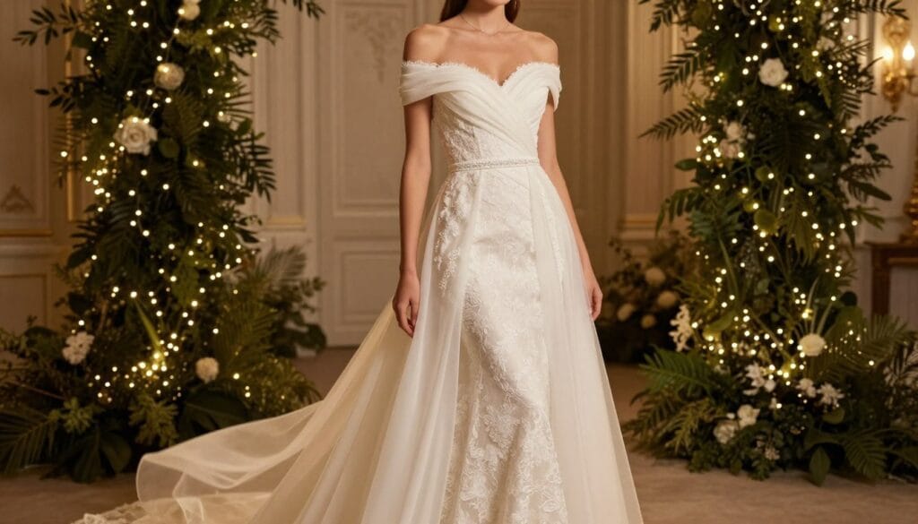 stylish off-the-shoulder gown styling for black-tie weddings stylish off-the-shoulder gown styling for black-tie weddings